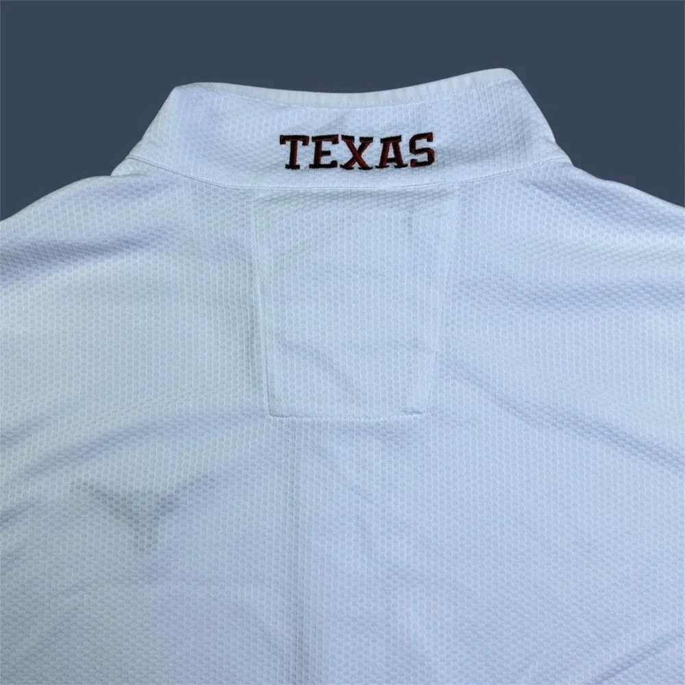 Texas Longhorns Franchise‎ Club Mens 2XL White 1/4 Zip Pullover Therma Tech
